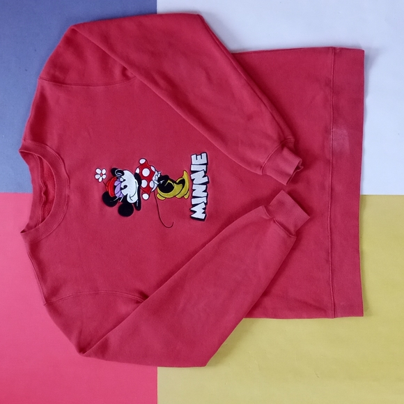 Disney Minnie Mouse Embroidered Crewneck Sweater